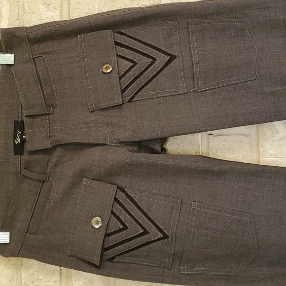 Sky - Light Gray Luxury Trousers for Women, Size 4 - Picture 4 of 7